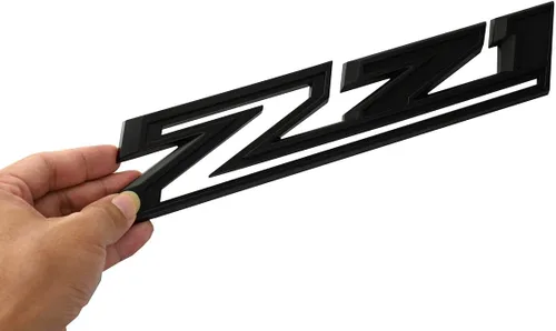 Miniatura 5 de 2 piezas Nuevos Emblemas Z71 de Reemplazo para 2019-2021 Silverado 1500 2500 3500 Vinilo Adhesivo 84632695 Placa de Identificación OEM (Negro Mate)