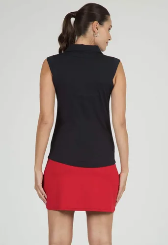 Miniatura 5 de IBKUL Athleisure Wear 84000 Polo de protección solar UPF 50+ Icefil Cooling Tech Solid sin mangas