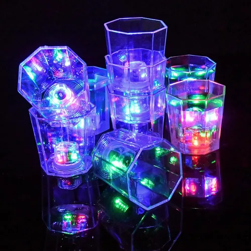 Miniatura 8 de Juego de 24 vasos de chupito iluminados, regalos de fiesta, vasos de chupito para adultos, para fiesta, luz LED, vasos que brillan en la oscuridad