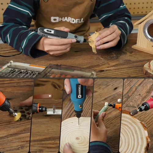 Miniatura 8 de HARDELL Kit de 508 piezas de accesorios para herramientas rotativas para bricolaje, brocas multiusos de 1/8" para herramientas rotativas, accesorios