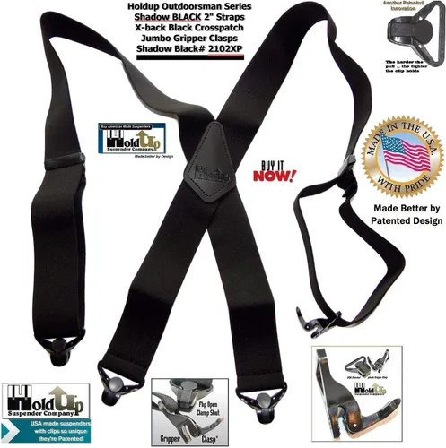 Miniatura 2 de Holdup - Tirantes de la serie Outdoorsman de 2 pulgadas de ancho para hombre con plástico compuesto patentado por EE. UU