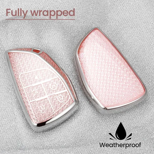 Miniatura 2 de Funda para llavero Buick con llavero de pulsera de circonita de moda, diseño de diamantes encantadores funda suave para Avenir Envision Encore Chevy