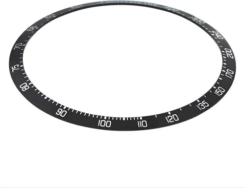 Miniatura 2 de Ewatchparts BISEL INSERTO COMPATIBLE CON FIT 41MM TAG HEUER CARRERA CV2010 CALIBRE 16 CRONÓGRAFO NEGRO