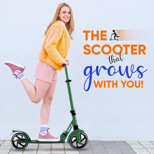 Miniatura 9 de Hurtle Renegade Kick Scooter for Kids, Teenagers & Adults - 2-Wheel Folding Scooter with Adjustable T-Bar Handlebar - Alloy Anti-Slip Deck Camouflaje