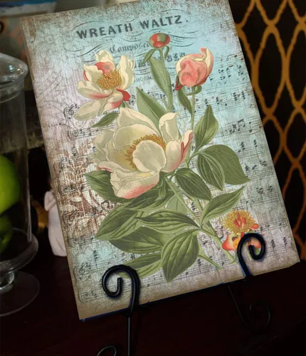 Miniatura 2 de CrafTreat Papel de decoupage floral A4 (8.3 x 11.7 pulgadas), 8 hojas de papel de manualidades con estampado floral y mini para muebles, álbumes