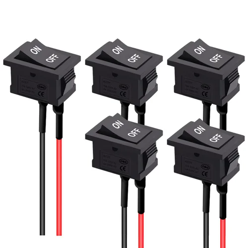 Miniatura 5 de TWTADE / 4 unids momentáneo interruptor basculante de barco 3 pines 3 posiciones (ON)-apagado (ON) SPDT Mini coche auto barco redondo interruptor