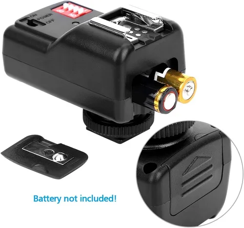 Miniatura 6 de Juego de disparadores de flash, 433 MHZ 16 canales Speedlite Studio Shutter Release Transceptor Kit con 1 transmisor 3 receptores 1 cable
