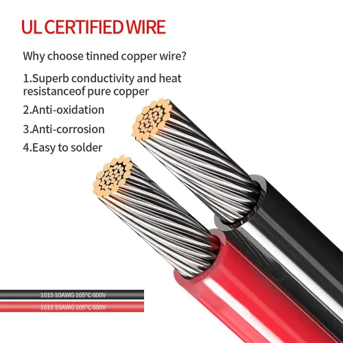 Miniatura 3 de ELFCULB 10AWG de SAE a pinzas de cocodrilo, cable de extensión de clip de cocodrilo de batería a conector SAE, cable de abrazadera de batería