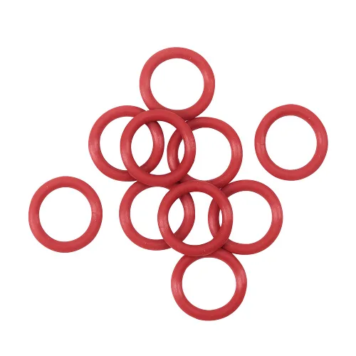 Miniatura 7 de Bettomshin Junta de anillos de sellado VMQ de silicona de 0.91 x 0.09 pulgadas, 10 unidades, para sellado hidráulico y neumático, color rojo