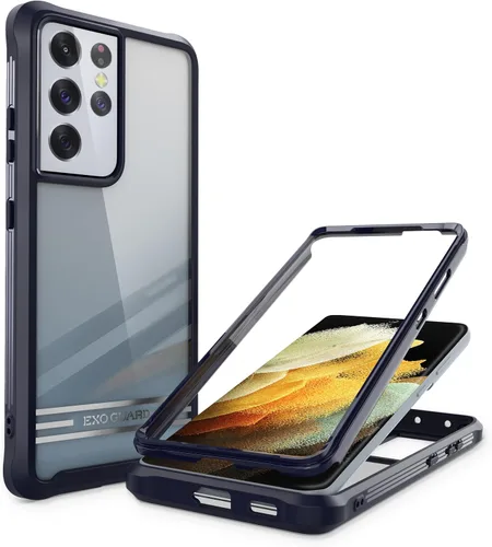 Miniatura 12 de ExoGuard Funda para Samsung Galaxy S21 5G con protector de pantalla, doble capa de protección de cuerpo completo Funda transparente para Samsung S21