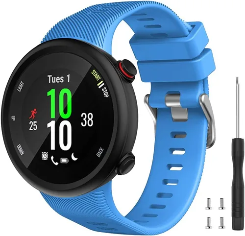 Miniatura 23 de Compatible con Garmin Forerunner 45, correa de repuesto deportiva de silicona suave, pulsera de fitness para Garmin Forerunner 45 Smartwatch