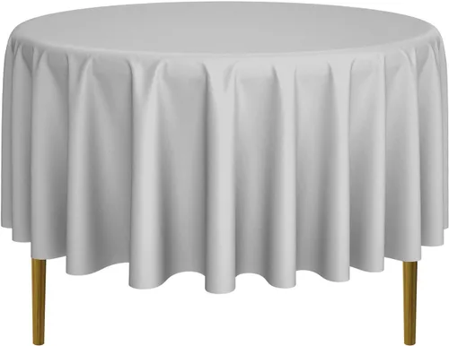 Miniatura 40 de Lann's Linens - 10 manteles redondos de tela de poliéster para bodas/banquetes/restaurantes (varios colores y tamaños)