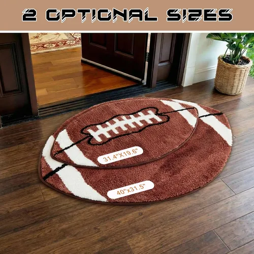 Miniatura 4 de Funtery - Alfombra de fútbol para decoración de habitación de niños, 32 x 20 pulgadas, antideslizante, absorbente, deportiva, suave, alfombra