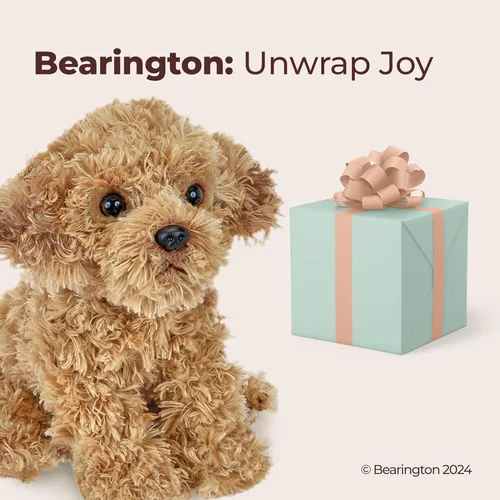 Miniatura 5 de Bearington Lovely Doodles Perro de Peluche Color Caramelo de 14 pulgadas - Animales de Peluche de Cachorro - Juguetes de Perro de Peluche para Niños