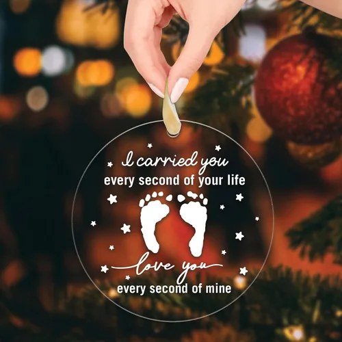 Miniatura 5 de Adornos Conmemorativos para Bebés, Te Llevé Cada Segundo, Regalos Conmemorativos por la Pérdida de Hija/Hijo, Regalo para Abortos Espontáneos
