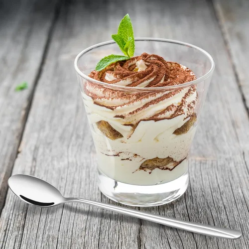 Miniatura 6 de Obstnny 12 cucharas de té helado de mango largo, cucharas de mezcla de acero inoxidable