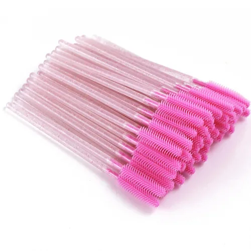 Miniatura 10 de 50 varitas desechables de silicona para pestañas – Cepillos de extensión de cejas y pestañas, separador de peine, herramienta de microblading