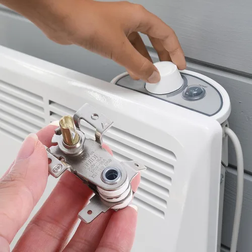 Miniatura 2 de OUNONA - Termostato de repuesto para radiador eléctrico compacto de 1.37 x 1.37 x 1.29 pulgadas, enchufe de control de temperatura, termostato