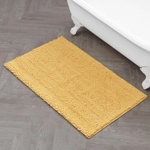 Miniatura 32 de Laura Ashley Tapete de baño de chenilla Astor 100% poliéster Decoración de baño premium Lavable a máquina Respaldo TPR Mide 17 x 24 Aqua