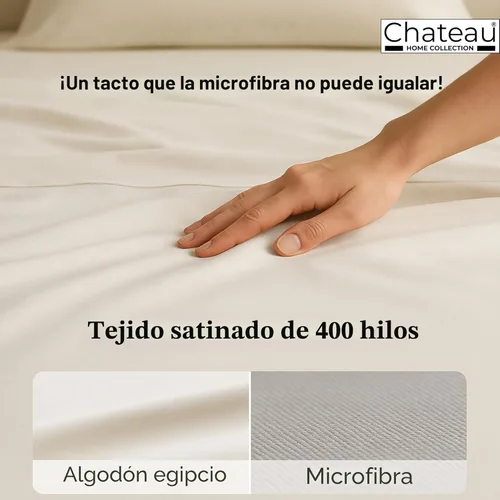 Miniatura 7 de Juego de sábanas 100% de algodón egipcio, tamaño Queen, juego de sábanas de bolsillo profundo, sábanas de algodón de 400 hilos, naturalmente 01