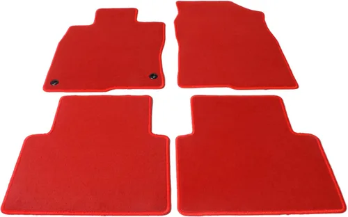 Miniatura 4 de FREEMOTOR802 Alfombrillas de nailon para automóvil, para Honda Civic 2016-2021, accesorios interiores de repuesto antideslizantes, color rojo, 4