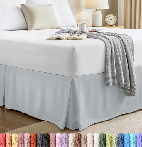 Miniatura 14 de Utopia Bedding Falda para cama individual – Paquete de 20 – Volantes plisados cuádruples suaves – Fácil ajuste con caída a medida de 15 pulgadas