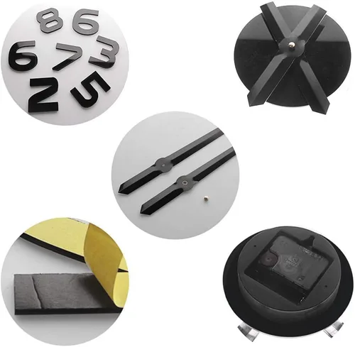 Miniatura 3 de The Geeky Days Reloj de pared gigante con signo de dentista con efecto espejo, reloj dental, arte de pared, decoración del hogar, reloj grande sin