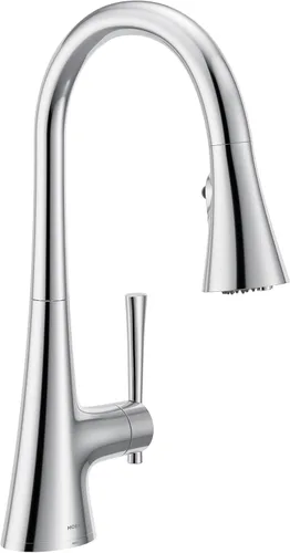 Miniatura 23 de Moen Kurv Spot Resist Stainless Collection 9126SRS - Grifo de cocina desplegable de una manija con refuerzo de potencia y reflejo Acero inoxidable