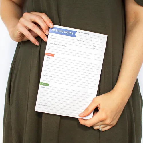 Miniatura 6 de bloom daily planners Bloc de notas de reuniones de doble cara de 6 x 9 pulgadas para organización del trabajo – Temas, comida para llevar, artículos