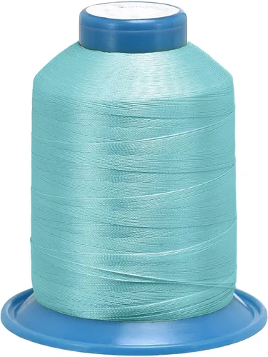 Miniatura 16 de uxcell Hilo de coser de poliéster extrafuerte de 1312 yardas, hilo de tapicería de 210D/0.013 in para costuras manuales y a máquina (azul)