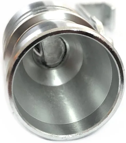 Miniatura 7 de DEVMO Silenciador de escape universal de aleación de aluminio de tamaño XL, silbato de tubo de escape de sonido turbo para coche, tono plateado