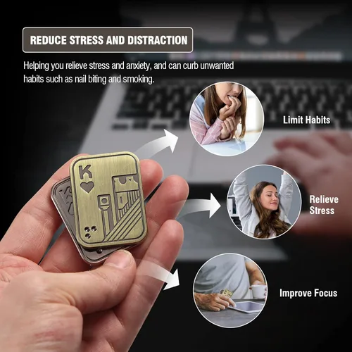 Miniatura 3 de ITOKEY Juguetes para ansiedad, juguetes deslizantes de metal EDC, juguete antiestrés EDC para aliviar el estrés, juguetes magnéticos de metal