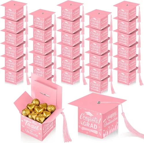 Miniatura 13 de TaoBary 30 cajas de dulces de graduación 2026, decoraciones de graduación, regalos de fiesta, caja de gorra de graduación con borla para suministros