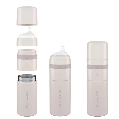 Miniatura 13 de MILK & WATER - Dispensador de biberones y fórmula para bebés todo en uno de acero inoxidable sobre la marcha, mantiene el agua caliente y la fórmula