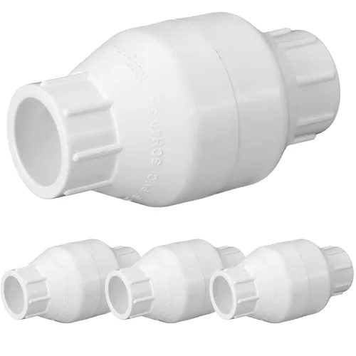 Miniatura 11 de Geetery Válvula de Retención en Línea de PVC Conexiones con Solvente Plástico Blanco Prevención de Reflujo Accesorios de Tubería Check Socket