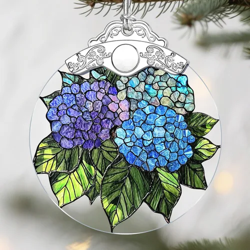 Miniatura 14 de Jocidea Adorno de Navidad de margaritas – Decoración colgante de árbol, atrapasoles – Regalo para amantes de las margaritas (blanco)