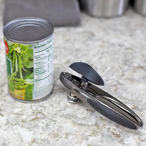 Miniatura 4 de Home Basics - Abrelatas manual de aleación de zinc curvada con perilla grande de fácil giro Asas de agarre antideslizantes Rueda de corte