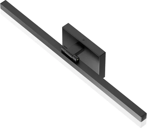 Miniatura 8 de Ralbay Luces de tocador negras para baño de 24 pulgadas, moderna luz LED negra mate, accesorios de iluminación de baño sobre espejo