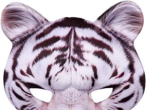 Miniatura 5 de Máscara de media cara de tigre de Halloween, máscara de animal de cosplay para Halloween, fiesta de máscaras, disfraces, accesorios de cosplay Tigre
