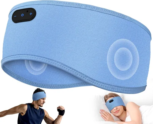 Miniatura 9 de MUSICOZY Auriculares para dormir de algodón de bambú, auriculares inalámbricos Bluetooth 5.4 para dormir de lado, diadema para dormir de lado