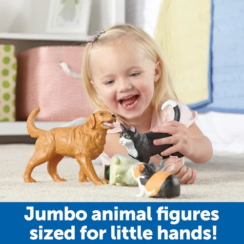 Miniatura 2 de Learning Resources Figuras de animales domésticos Jumbo - 6 piezas, juguetes de mascotas preescolar para edades de 2 años en adelante, juguetes