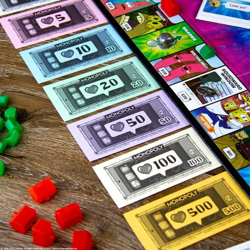 Miniatura 8 de Monopoly Spongebob Squarepants Meme Edition Basado en el programa de Nickelodeon Con memes familiares de ubicaciones, episodios y personajes