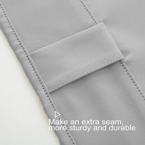 Miniatura 5 de Pickluc Cortinas opacas de 63 pulgadas de largo, 2 paneles de cortinas opacas para dormitorio o sala de estar, pestaña trasera y bolsillo para Negro