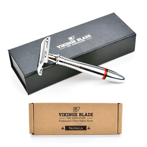 Miniatura 3 de VIKings Blade Rasuradora de El Padrino + 5 cuchillas de platino sueco + caja de regalo