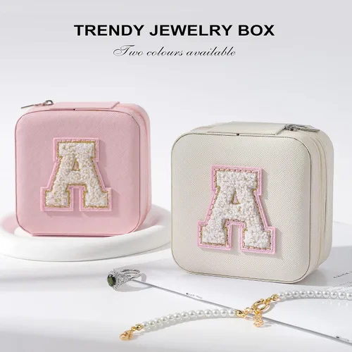 Miniatura 2 de Parima Joyero de viaje - Joyero con iniciales para niñas, joyero de viaje, estuche de viaje para joyería, regalos personalizados para niñas, regalos