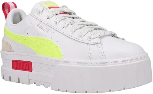 Miniatura 2 de PUMA Womens Mayze E Lights Platform Sneakers Shoes Casual - White