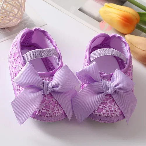 Miniatura 4 de Prewalker - Zapatos deportivos para recién nacidos suaves de princesa zapatos planos de piel sintética zapatos para caminar