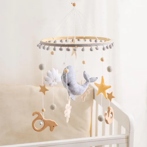 Miniatura 5 de let's make Brazo móvil de madera con diseño de pájaro para cuna, soporte para móvil de bebé de 30 pulgadas, colgador de móvil para bebé, decoración