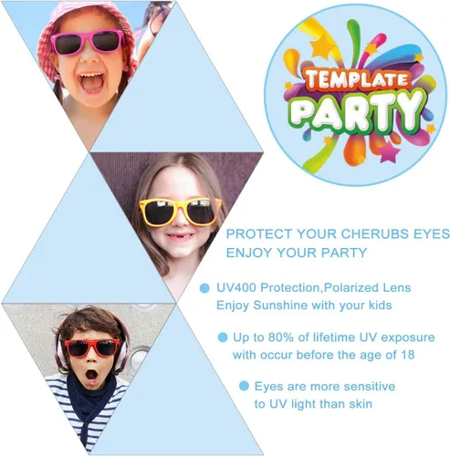 Miniatura 5 de GINMIC Gafas de sol para niños, regalos de fiesta, paquete de 24 lentes de sol de neón de San Valentín para niños, niños y niñas, gran regalo