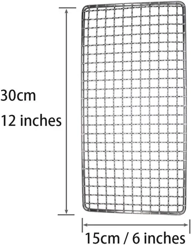 Miniatura 5 de Camping Bushcraft Backpacker Grill de acero inoxidable soldado para fogata de campamento de alta resistencia al aire libre equipo de malla
